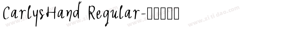 CarlysHand Regular字体转换